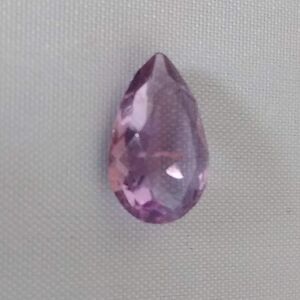 Vintage Amethyst Multifaceted Unset Loose Teardrop Gemstone - 12.5 mm x 7.5 mm